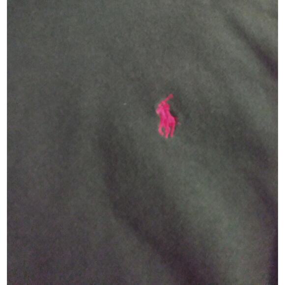 Polo Ralph Lauren Mens XXL Green 1/4 Zip Leather Pull Sweater Red Horse Pockets - Picture 9 of 11